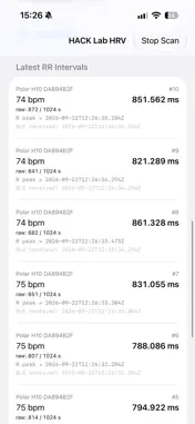 HACK Lab HRV screenshot 3