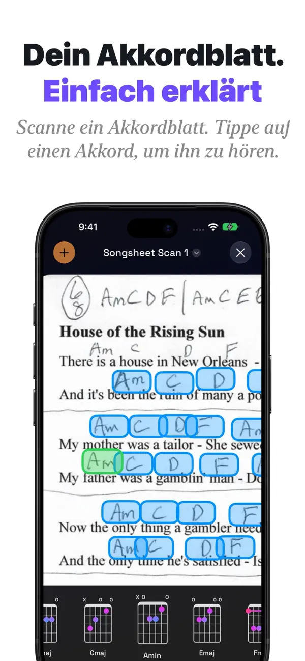 Akkorde & Tuner: Guitar Wiz iPhone App Screenshot 7 – Musik