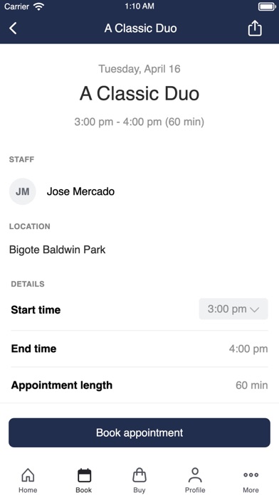 Bigote Mens Grooming Screenshot