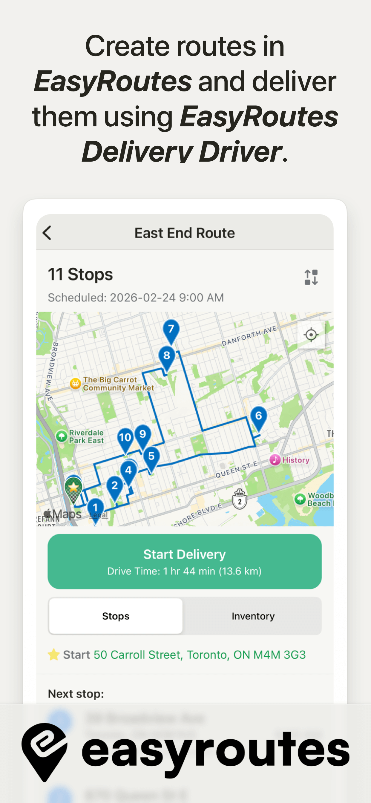 EasyRoutes Delivery Driver