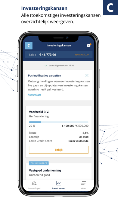 Collin investeerdersapp Screenshot