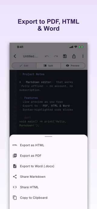 Markdown Editor and MD Viewer Screenshot 3 of 6