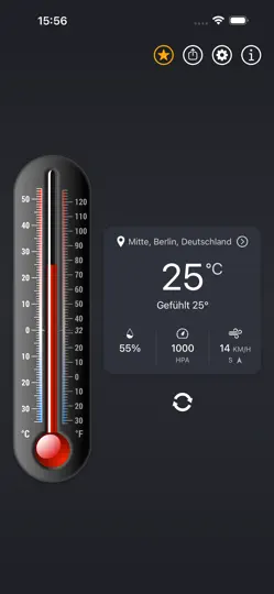 Screenshot von Thermometer++ auf dem iPhone 1