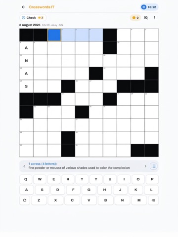 Cruciverba ENG iPad screenshot