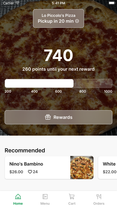 Lo Piccolo's Pizza iPhone screenshot 1 - Food & Drink app