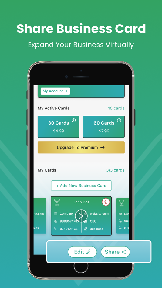 #2. My Virtual Business Card (iOS) 由: Arturo Uribe