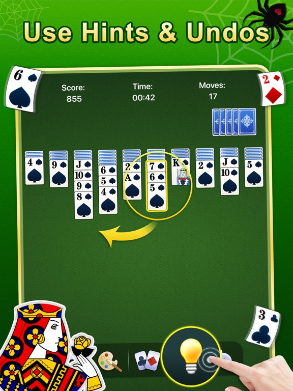 Spider Solitaire - ACE iPad screenshot 4 - Games app