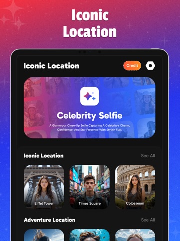 TravelSelfie: AI Virtual Photo iPad screenshot