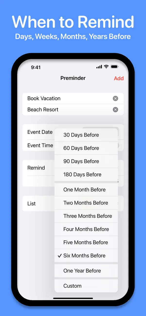 #3. Preminder - Reminder Offset (iOS) Ved: Dejal Systems, LLC