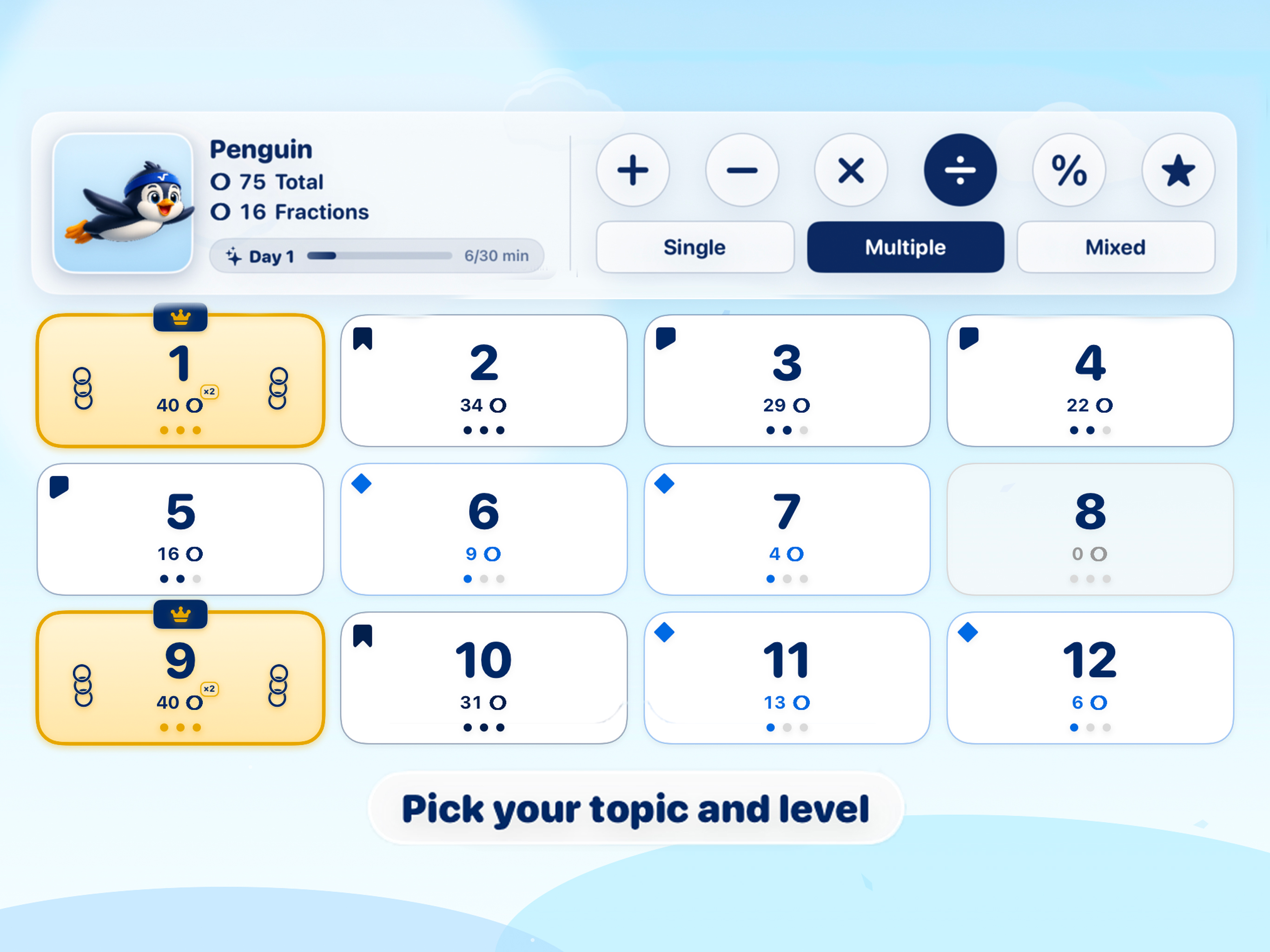 Flying Penguin: Quick Math screenshot 7