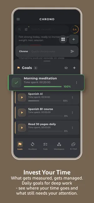 Chrono: Notes, Routine & Goals screenshot 1