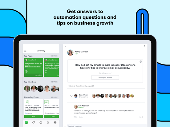 Keap Community iPad screenshot 1 - Social Networking app