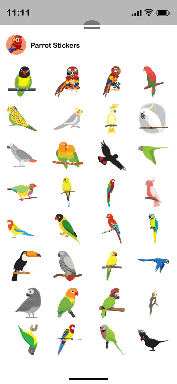 Screenshot #3 pour Parrot Stickers For iMessage