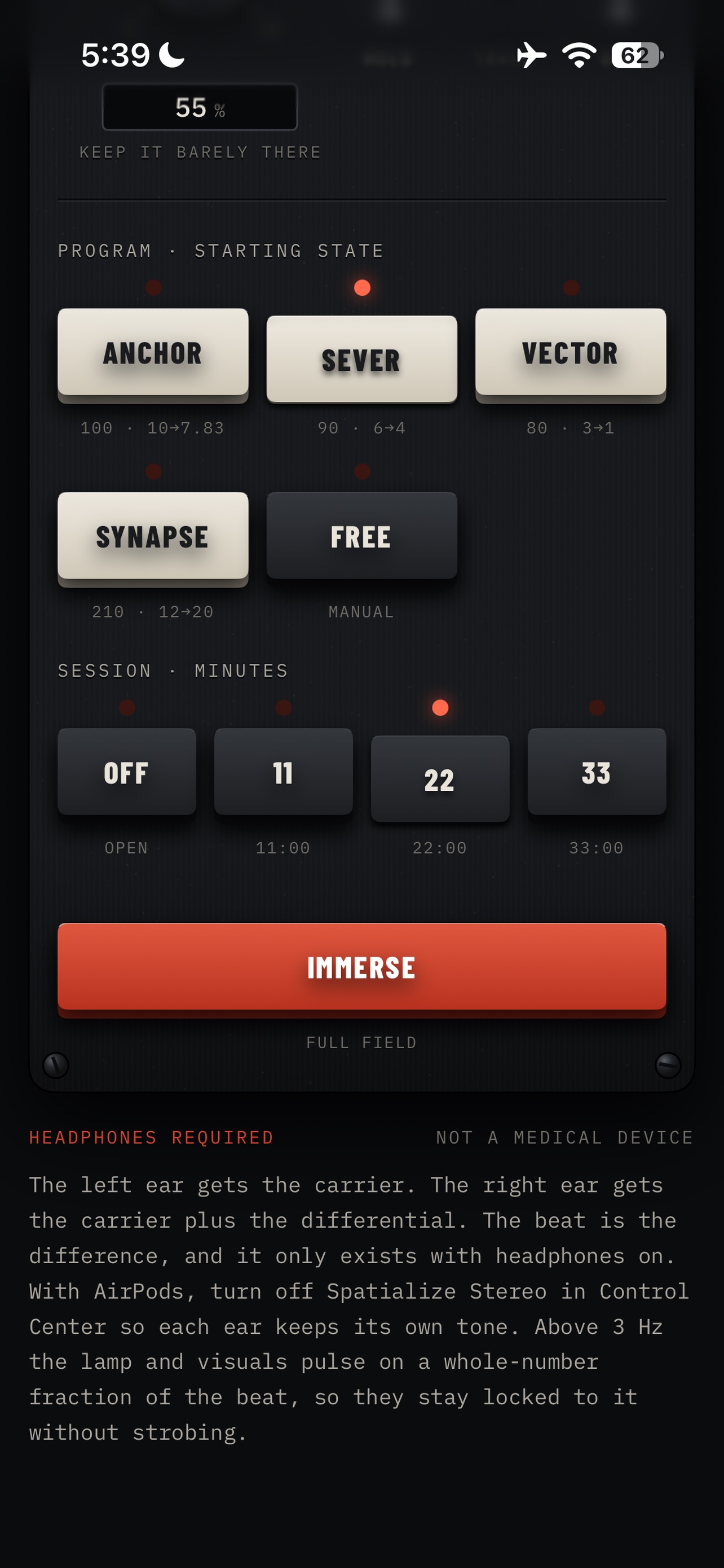 Screenshot 3 of Binaural Signal Generator