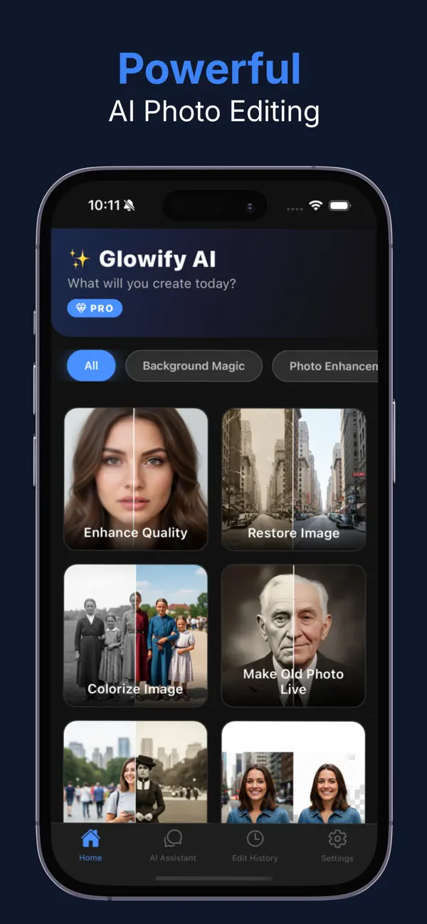 Screenshot #2 pour AI Photo Editor : Glowify AI