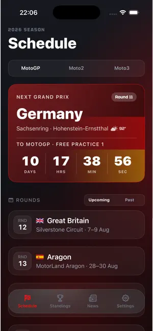 Race Results: MotoGP Standings screenshot 1