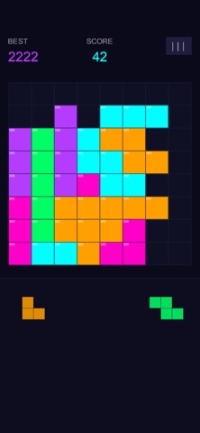 Neon Block - Puzzle Game iPhone screenshot