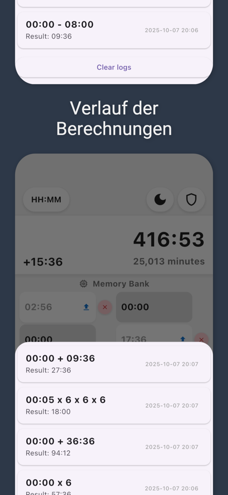 Stunden- und Minuten Rechner screenshot 3
