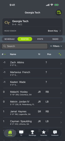 Georgia Tech Football iPhone screenshot