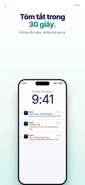Bonia: Trợ lý nghe điện thoại iPhone screenshot 5