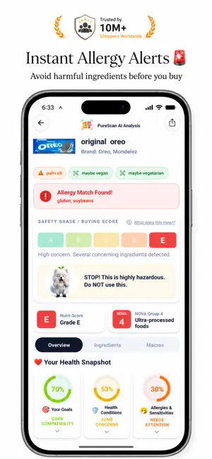 Klar - Food & Cosmetic Scanner screenshot 2