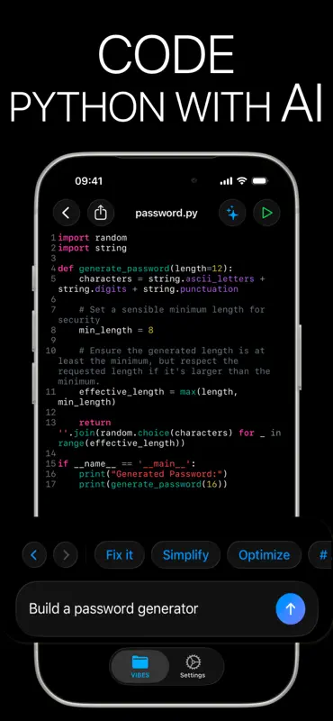 Python 3 Code Editor : Vibes screenshot 1 of 4