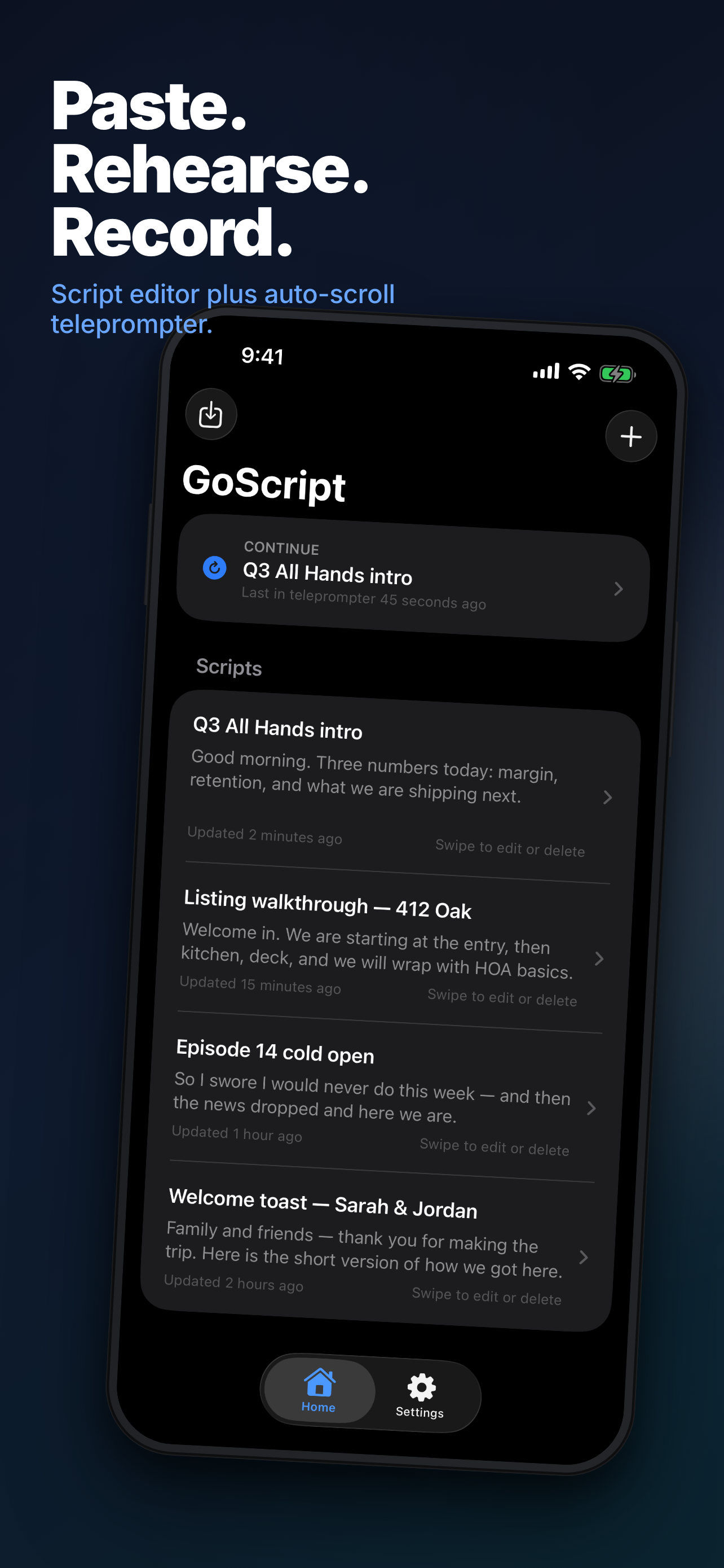 GoScript: AI Teleprompter