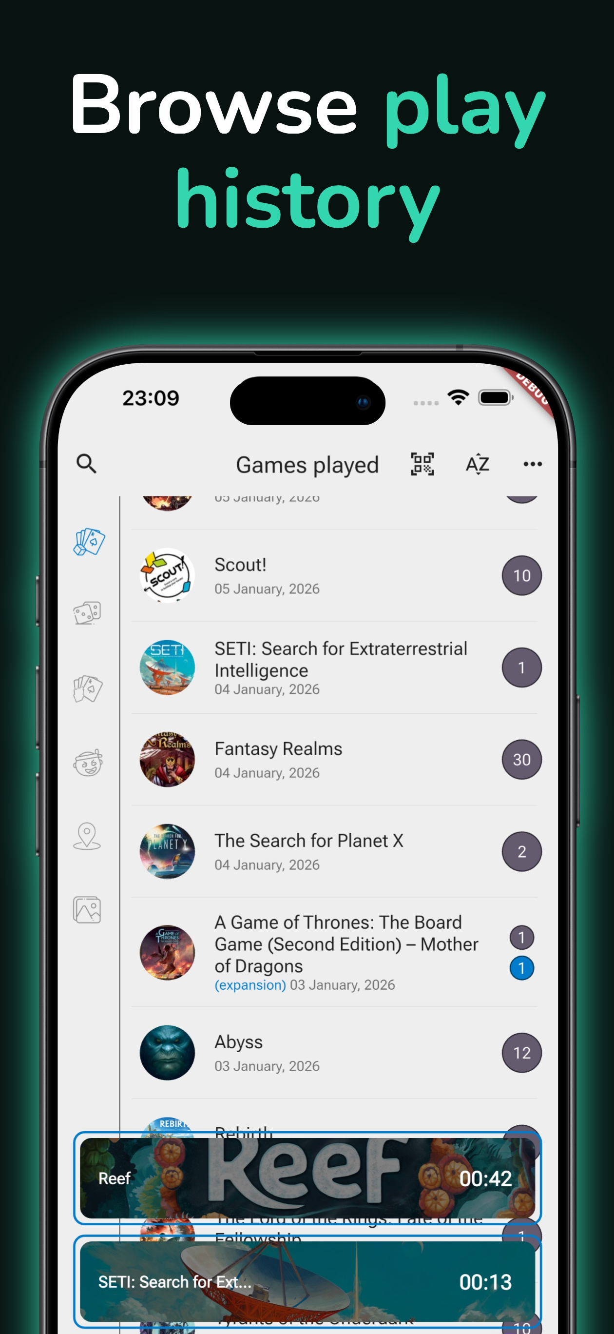 Clepsydris - Board Game App