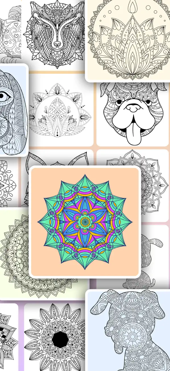 Screenshot #1 pour Peinture et couleur mandalas p