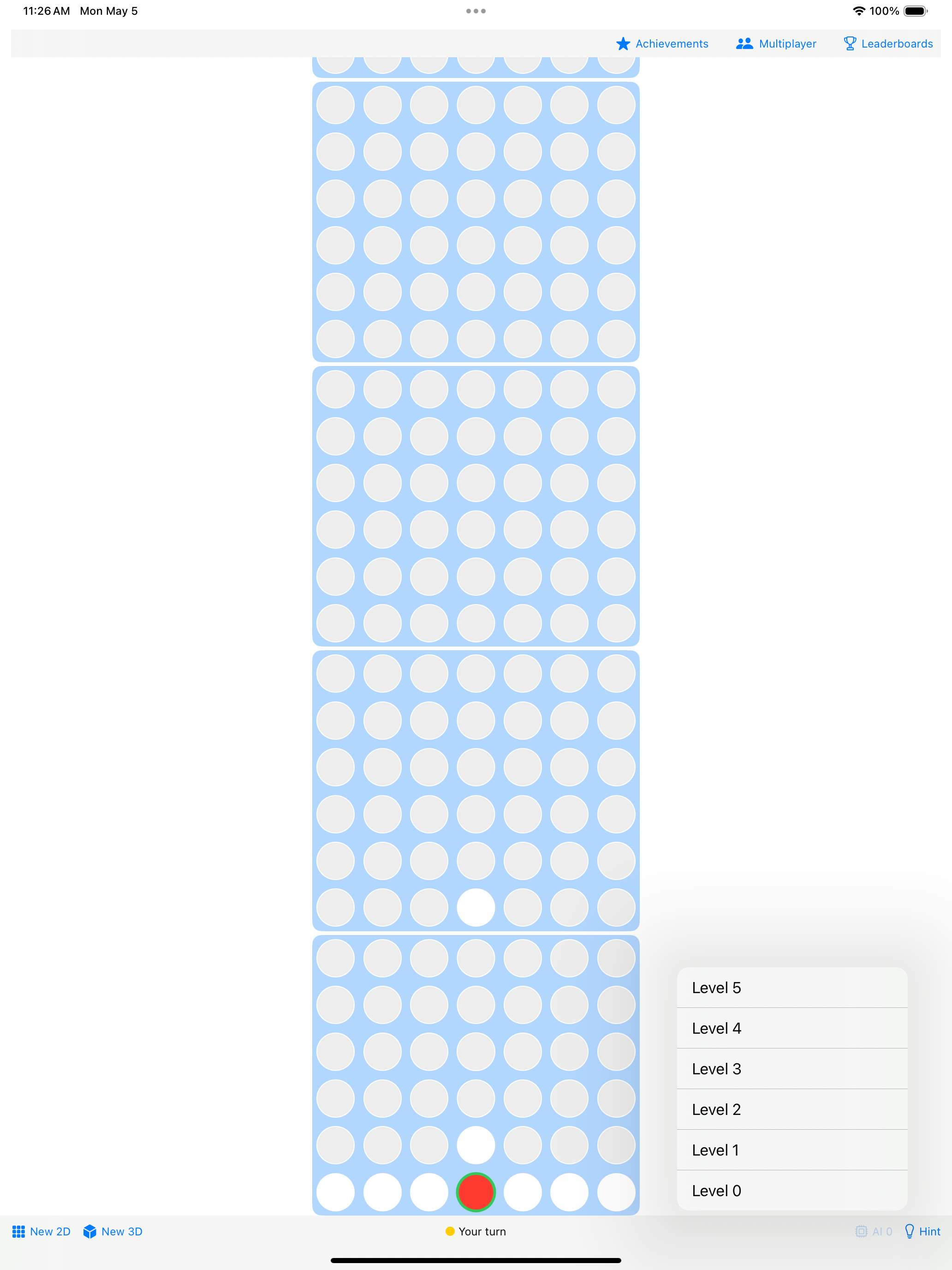 3D Four-In-A-Row