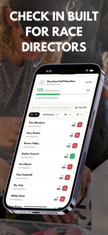 Race Check In screenshot