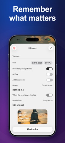 Countdown Widget Timer screenshot 5
