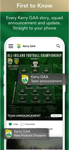 Kerry GAA: Official App iPhone screenshot