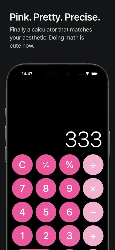 Pink Calculator - Girl Math screenshot 3