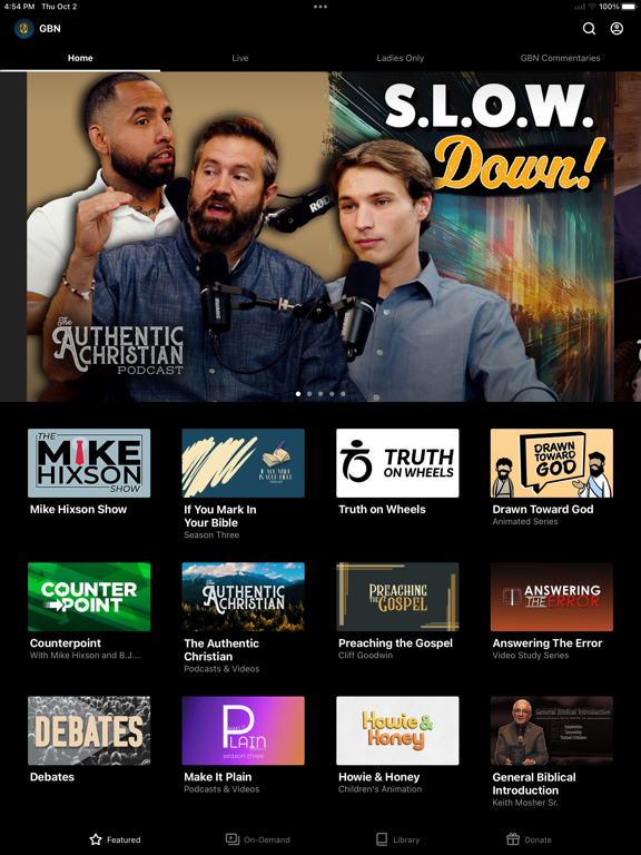 G.B.N. iPad screenshot 1 - Education app