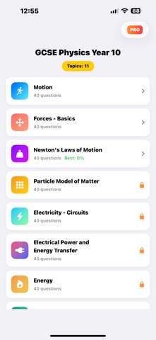 GCSE Physics Y10 screenshot
