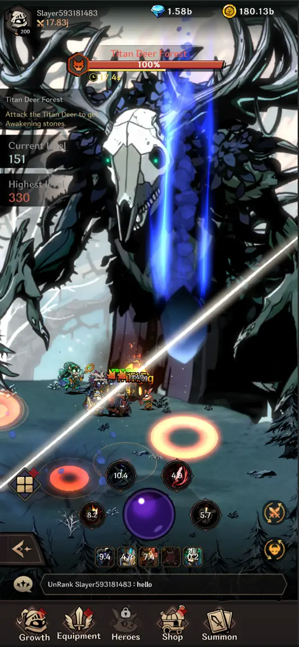 Idle Titan Slayer : Action RPG iOS Mod IPA screenshot 6 - iOS game interface