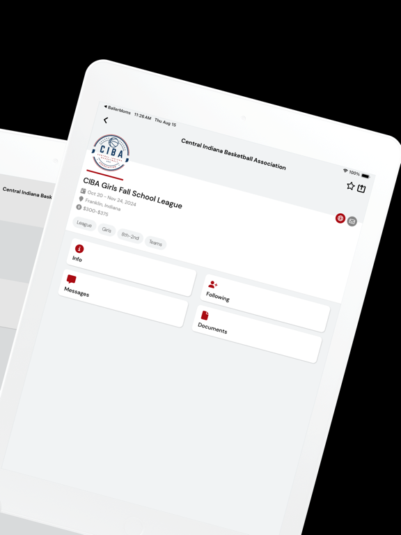 CIBA Youth Basketball iPad screenshot 2 - Sports app