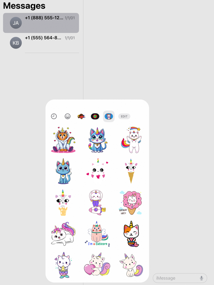 Caticorn Stickers Set