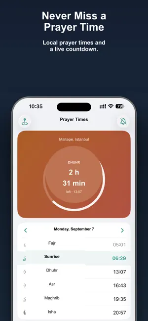 Ecir Prayer Times, Quran screenshot 4