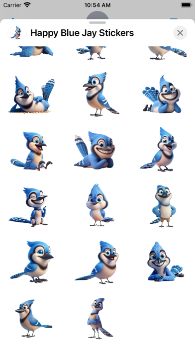 Screenshot #3 pour Happy Blue Jay Stickers