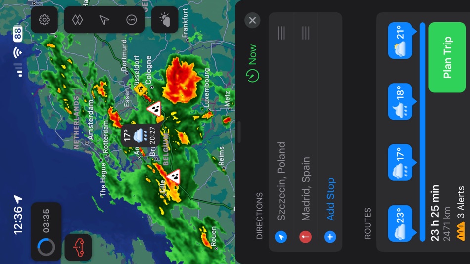 #7. Weather Navigation for Car! (iOS) Bởi: byss mobile