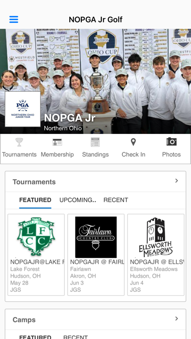 Northern Ohio PGA Junior Golf Screenshot