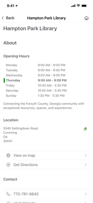 Forsyth County Public Library Screenshot 6 of 6
