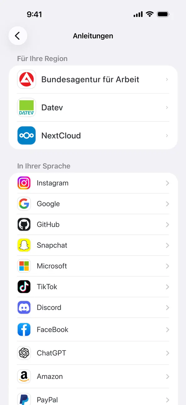 TOTP Authenticator iPhone App Screenshot 2 – Dienstprogramme