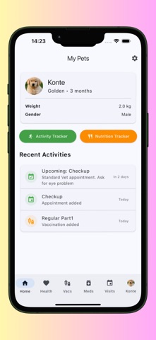 Manage Pets - Pet Care Tracker iPhone screenshot