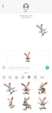 Super Bouncy Rabbit Stickers screenshot