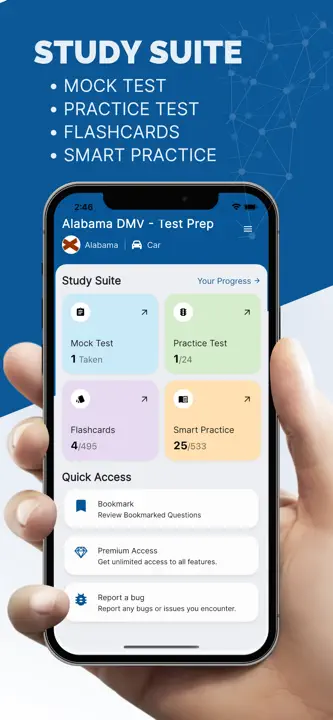 Alabama DMV Permit Practice: Screenshot 2 von 9