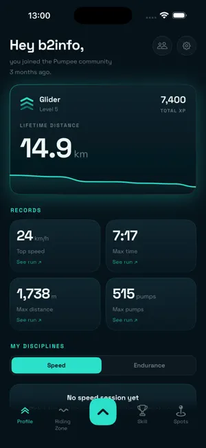 Pumpee: Pump Foil Tracker screenshot 1