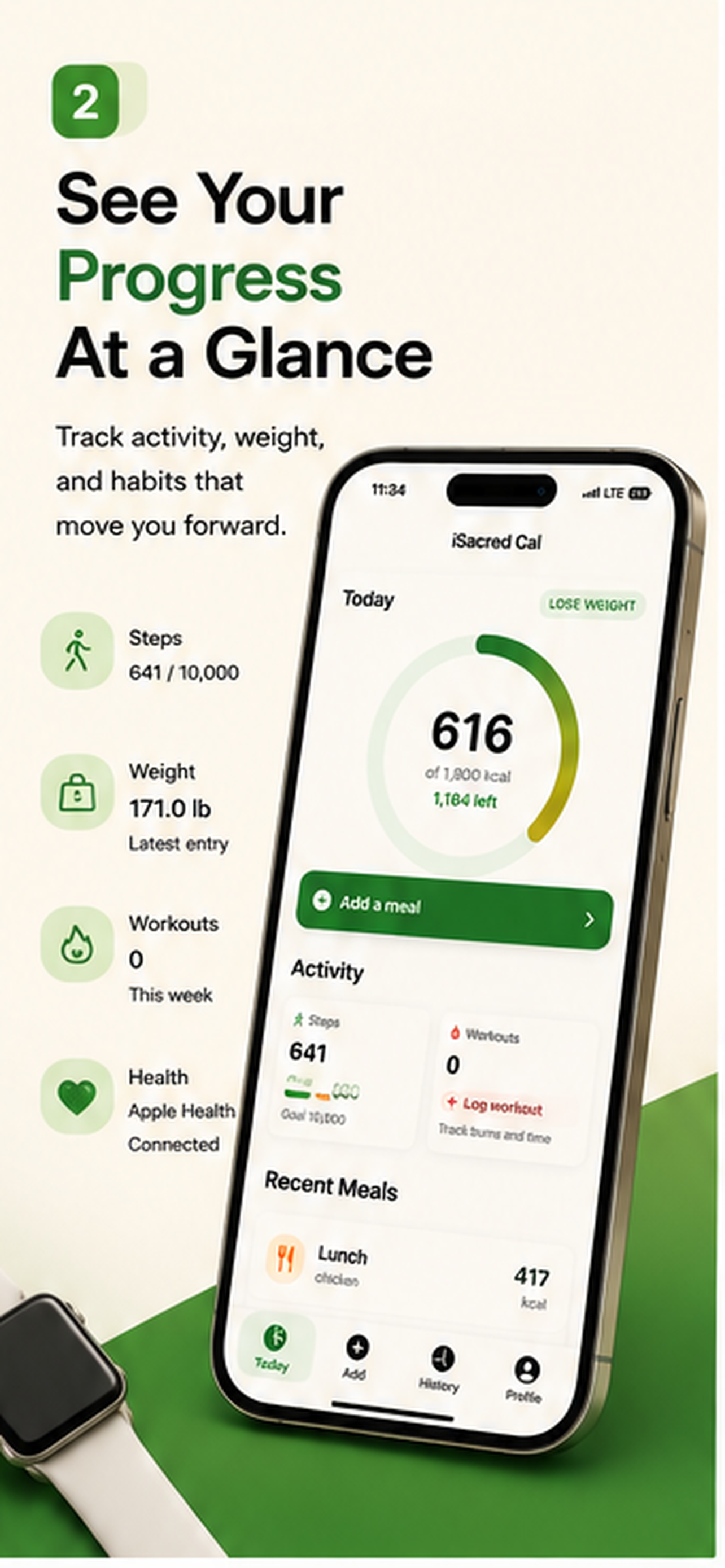 iSacredCal: Calorie & Fitness screenshot 2